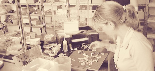 A l'école de mosaïque à Genève