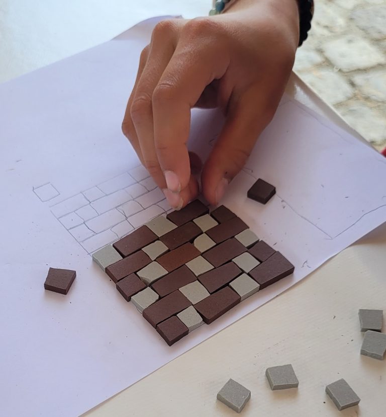 Travail de coupe et de pose