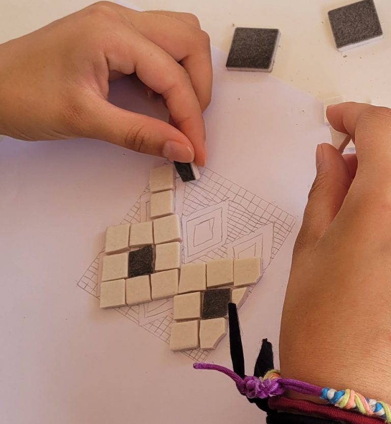 Travail de coupe et de pose